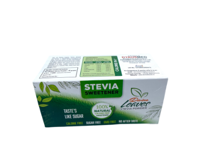 Divine Leaves Stevia Powder Sachets | 100% Natural | Zero Calories | Sugar Free | 50 Sachets