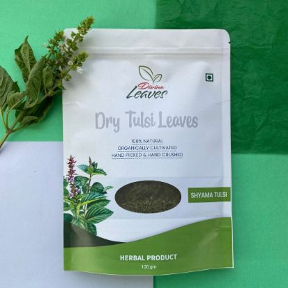 Picture of Divine Leaves Dry SHYAMA Tulsi | Pack of 100g