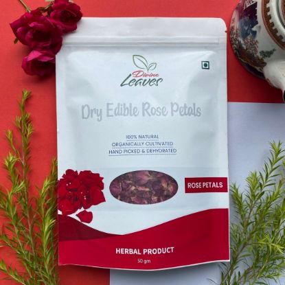 Picture of Divine Leaves Dry Rose Petals | Pack of 50g