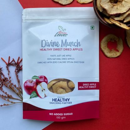 Picture of Divine Munch Apple Chips (Healthy Sweet) | Pack of 100g