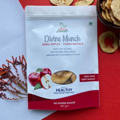Picture of Divine Munch Apple Chips (Tangy Masala) | Pack of 100g