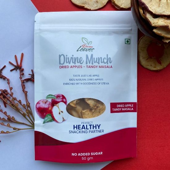 Picture of Divine Munch Apple Chips (Tangy Masala) | Pack of 50g
