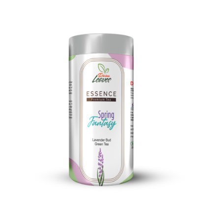30g Pack of Divine Leaves Spring Fantasy (Essence Premium Lavender Green Herbal Tea) ideal to refresh yourself and relieve you from stress and anxiety that ensure better sleep and relaxed mind. It comes with earthly sweet rich aroma along with deep, rich, full-bodied flavor with lavish malty, earthy and luscious notes of Premium Assam Tea. It has amazing health benefits like help in balance immune system, manage menstrual pain, promoting hair growth, relieve pain and migraines and so on. Add this Spring Fantasy Herbal tea Lavender blended with Green tea to your daily routine.