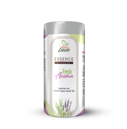 30g Pack of Divine Leaves Fresh Aroma (Essence Premium Lavender Lemon Grass Herbal Tea) is elegantly blended with dehydrated Lemon Grass Herbal Tea that gives you engaging pleasurable delightful earthy sweet aroma of Lavender along with delightful fresh alluring flavor of lemon grass. It comes with amazing health benefits helps in boost sleep, remove anxiety, helps in boost immunity, also can help in improving skin blemishes, cold cough, fever and joint pain.