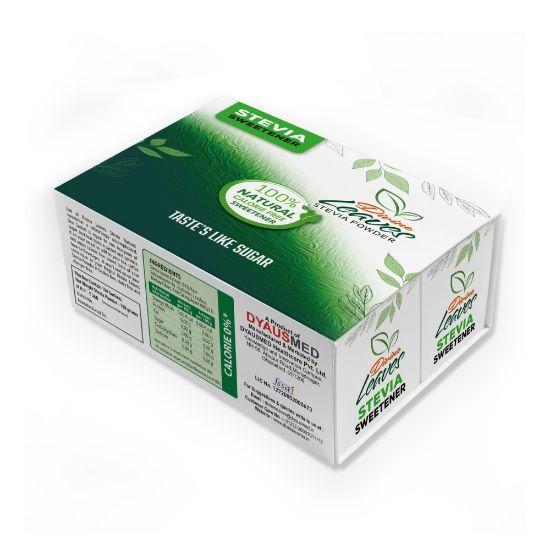 Divine Leaves Stevia Sweetener Sachets are Zero calories, 100% natural and sugar free sweetener. This is an ideal sweetener for calorie conscious, diabetic people. It helps you in weight loss and keep you fit and healthy. It comes with non-GMO and no artificial sweetener. It is best sugar substitute without any added sugar.	